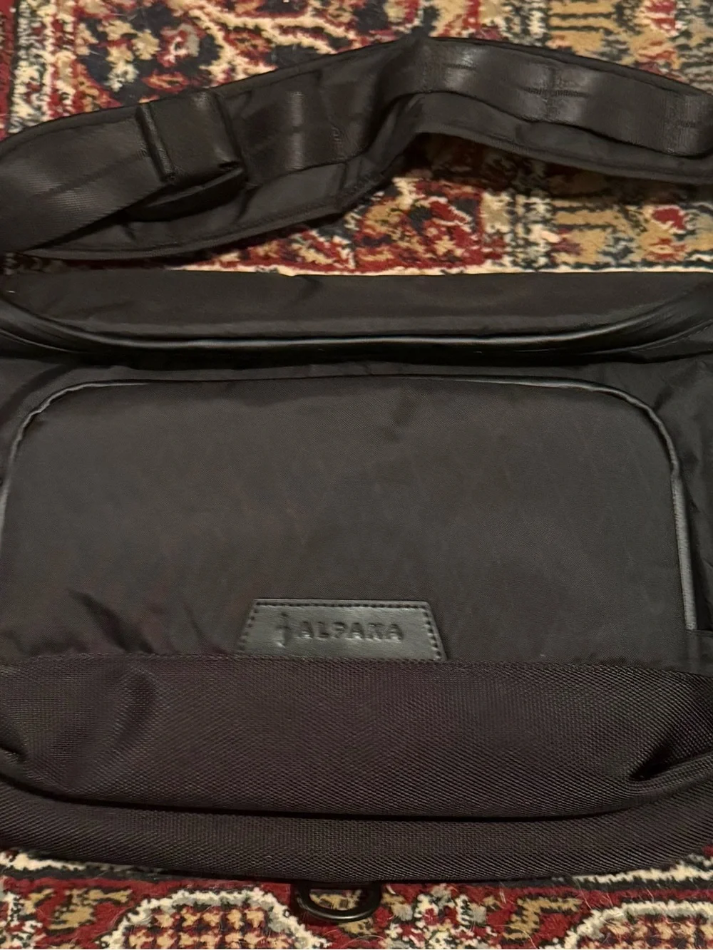 Alpaka Black Men's Messenger Crossbody Bag